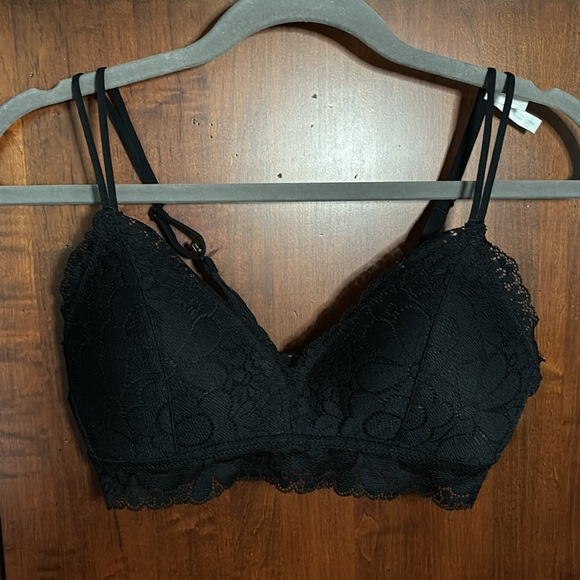NWT Aerie Real Happy Soft Floral Lace Wireless Padded Bra - Picture 6 of 11